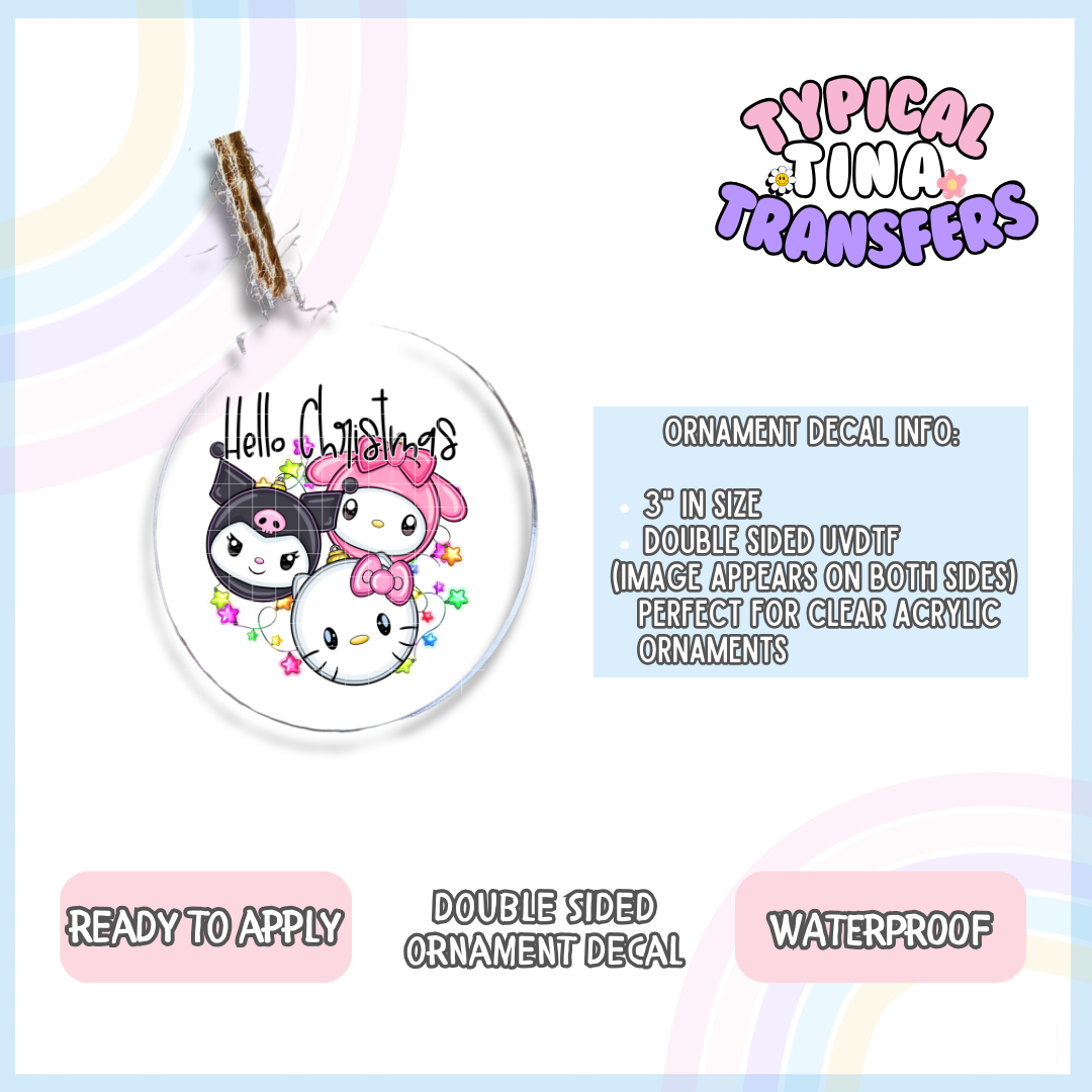 HK ornament | 3" Ornament Decal